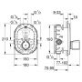 Grohe Grohtherm 2000 Special bateria centralna podtynkowa termostatyczna chrom 19418000 zdj.2