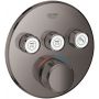 Grohe Grohtherm SmartControl zestaw prysznicowy podtynkowy termostatyczny z deszczownicą hard graphite (35600000, 26483000, 29121A00, 27074A00, 27057A00, 28362A00, 26475A00, 26465A00) zdj.8