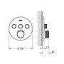 Grohe Grohtherm SmartControl zestaw prysznicowy podtynkowy termostatyczny z deszczownicą hard graphite (35600000, 26483000, 29121A00, 27074A00, 27057A00, 28362A00, 26475A00, 26465A00) zdj.9