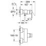 Grohe Quadra bateria prysznicowa ścienna chrom 32637000 zdj.2