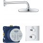 Grohe Grohtherm zestaw wannowo-prysznicowy podtynkowy termostatyczny z deszczownicą chrom 34728000 zdj.1