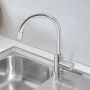 Zestaw Grohe K700 zlewozmywak 56x51 cm czarny granit z baterią kuchenną Concetto chrom (31651AP0, 32663003) zdj.13