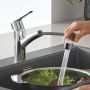 Zestaw Grohe K400 zlewozmywak 78x50 cm czarny granit z baterią kuchenną Grohe Start chrom (31639AP0, 30531001) zdj.22