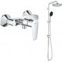 Grohe Start Edge bateria prysznicowa ścienna z zestawem prysznicowym Vitalio Start System 250 chrom (26680001, 24197001) zdj.1