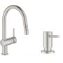 Zestaw Grohe Minta bateria kuchenna SuperSteel z dozownikiem płynów Cosmopolitan (32321DC2, 40535DC0) zdj.1