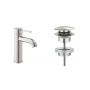 Zestaw Grohe Essence bateria umywalkowa stojąca z korkiem SuperSteel (23590DC1, 65807DC0) zdj.1