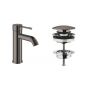 Zestaw Grohe Essence bateria umywalkowa stojąca z korkiem Hard Graphite (23590A01, 65807A00) zdj.1