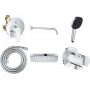 Zestaw Grohe Start Flow bateria podtynkowa z deszczownicą Vitalio Comfort i zestawem prysznicowym chrom (29117000, 26695000, 27851000, 26397001, 26962001, 28741002) zdj.1