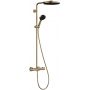 Hansgrohe zestaw prysznicowy ścienny z deszczownicą brąz szczotkowany 24237140 zdj.1