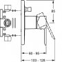 Hansa Ligna bateria wannowo-prysznicowa podtynkowa 43853503 zdj.2