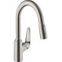 Hansgrohe Focus M42 bateria kuchenna stojąca stal 71821800 zdj.1
