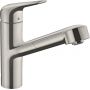 Hansgrohe Focus M42 bateria kuchenna stojąca stal szlachetna finish 71829800 zdj.1