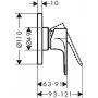 Hansgrohe Rebris S bateria prysznicowa podtynkowa czarny mat 72649670 zdj.2