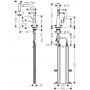 Hansgrohe Metris M71 bateria kuchenna stojąca stal 73800800 zdj.2