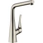 Hansgrohe Metris M71 bateria kuchenna stojąca stal szlachetna finish 73812800 zdj.1
