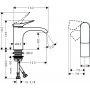 Hansgrohe Vivenis bateria umywalkowa stojąca chrom 75015000 zdj.2