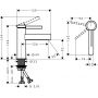 Hansgrohe Finoris bateria umywalkowa stojąca czarny chrom szczotkowany 76012340 zdj.2