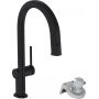Hansgrohe Aqittura M91 bateria kuchenna z filtrem stojąca czarny mat 76826670 zdj.1