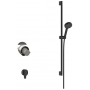 Zestaw Hansgrohe Vernis Blend bateria prysznicowa podtynkowa z przyłączem kątowym i zestawem prysznicowym czarny mat (71663670, 26453670, 28046670) zdj.1