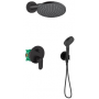 Zestaw Hansgrohe Vernis Blend komplet prysznicowy podtynkowy z deszczownicą czarny mat (26277670, 27809670, 71466670, 01800180, 26888670, 26340670, 28272670) zdj.1