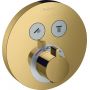 Hansgrohe ShowerSelect S bateria wannowo-prysznicowa podtynkowa termostatyczna złoty optyczny polerowany 15743990 zdj.1