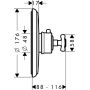 Axor Montreux bateria prysznicowa podtynkowa termostatyczna nikiel szczotkowany 16815820 zdj.2