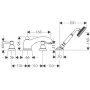 Axor Carlton bateria wannowa 4-otworowa 17445090 zdj.2