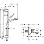 Hansgrohe Crometta 100 zestaw prysznicowy ścienny termostatyczny biały/chrom 27031400 zdj.2