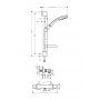 Zestaw prysznicowy termostatyczna Hansgrohe 100 Multi/Ecostat E Combi 0,65 m DN15 27056000 zdj.2