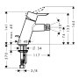 Hansgrohe Focus S bateria bidetowa jednouchwytowa 31721000 zdj.2