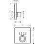 Axor ShowerSelect bateria wannowo-prysznicowa podtynkowa termostatyczna chrom 36707000 zdj.2