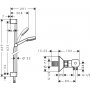 Hansgrohe Crometta 100 zestaw prysznicowy ścienny termostatyczny biały/chrom 27030400 zdj.2