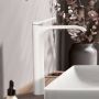 Hansgrohe Vivenis bateria umywalkowa stojąca wysoka EcoSmart biały mat 75042700 zdj.4
