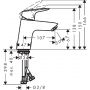 Hansgrohe Logis bateria umywalkowa stojąca chrom 71076000 zdj.2