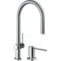 Zestaw Hansgrohe Talis M54 bateria kuchenna stojąca z dozownikiem do płynów chrom (72801000, 40438000) zdj.1