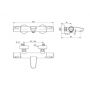 Ideal Standard Ceratherm bateria wannowo-prysznicowa ścienna z termostatem chrom A7223AA zdj.2
