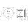 Ideal Standard Ceraline bateria wannowo-prysznicowa podtynkowa chrom A8568AA zdj.2