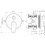 Ideal Standard Cerafine O bateria wannowo-prysznicowa podtynkowa chrom A8573AA zdj.2