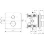 Ideal Standard Ceratherm C25 bateria wannowo-prysznicowa termostatyczna podtynkowa chrom A8587AA zdj.2
