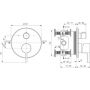 Ideal Standard Joy bateria wannowo-prysznicowa podtynkowa złota A8727A2 zdj.2