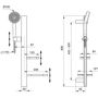 Ideal Idealrain Alu+ zestaw prysznicowy ścienny chrom BD586AA zdj.2