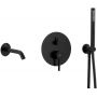 KFA Armatura Moza zestaw wannowo-prysznicowy podtynkowy czarny 5039-401-81 zdj.1