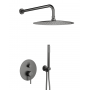 KFA Armatura Moza Gun Metal Grey zestaw prysznicowy podtynkowy z deszczownicą grafitowy 5039-501-61 zdj.1