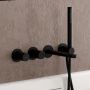 Ksuro 02 bateria wannowo-prysznicowa podtynkowa 4-otworowa czarny mat 13007030 zdj.6