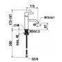 Laufen Kartell bateria umywalkowa stojąca chrom H3113310041001 zdj.2