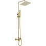 Laveo Pola zestaw prysznicowy ścienny z deszczownicą złoty szczotkowany PLA_GBKX zdj.1
