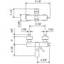 Bateria wannowo - prysznicowa chrom La Torre Tower Tech 12020 zdj.2