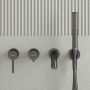 Oltens Molle bateria wannowo-prysznicowa podtynkowa 4-otworowa grafit 34105400 zdj.6