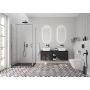 Oltens Bergytan brodzik 120x80 cm prostokątny RockSurface czarny mat 15103300 zdj.5