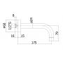 Paffoni Stick wylewka wannowa 17,5 cm chrom ZBOC041CR zdj.2
